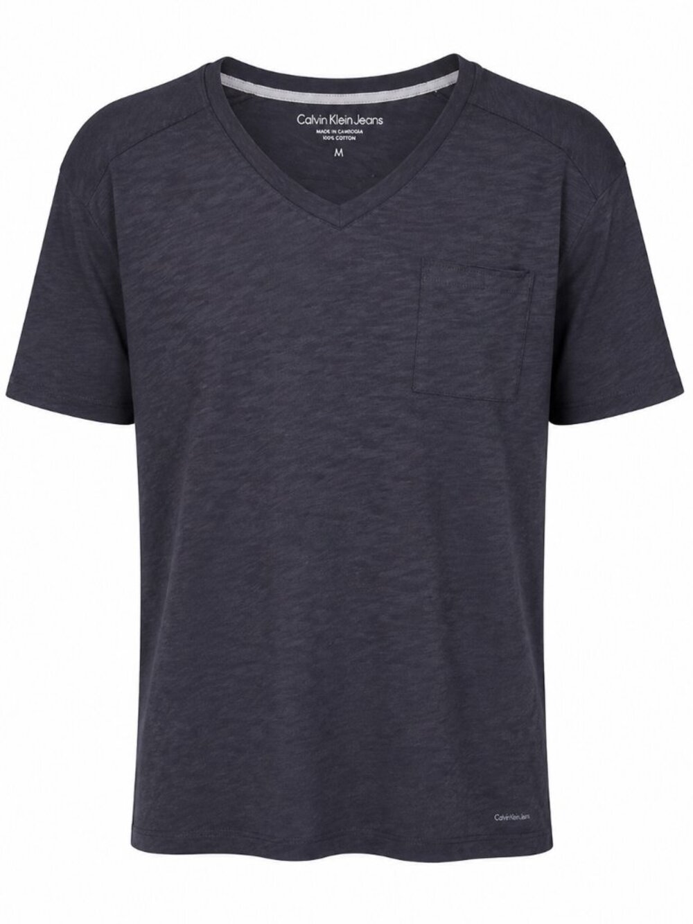 Calvin Klein Blue Short Sleeve Tee Classic V Neck NWT Medium